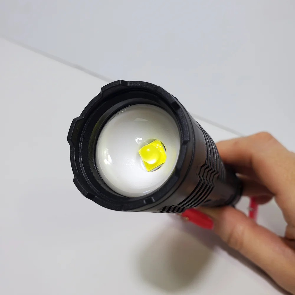 Rechargeable LED Multi-Function Zoom Digital Flashlight Side Work Outdoor Light